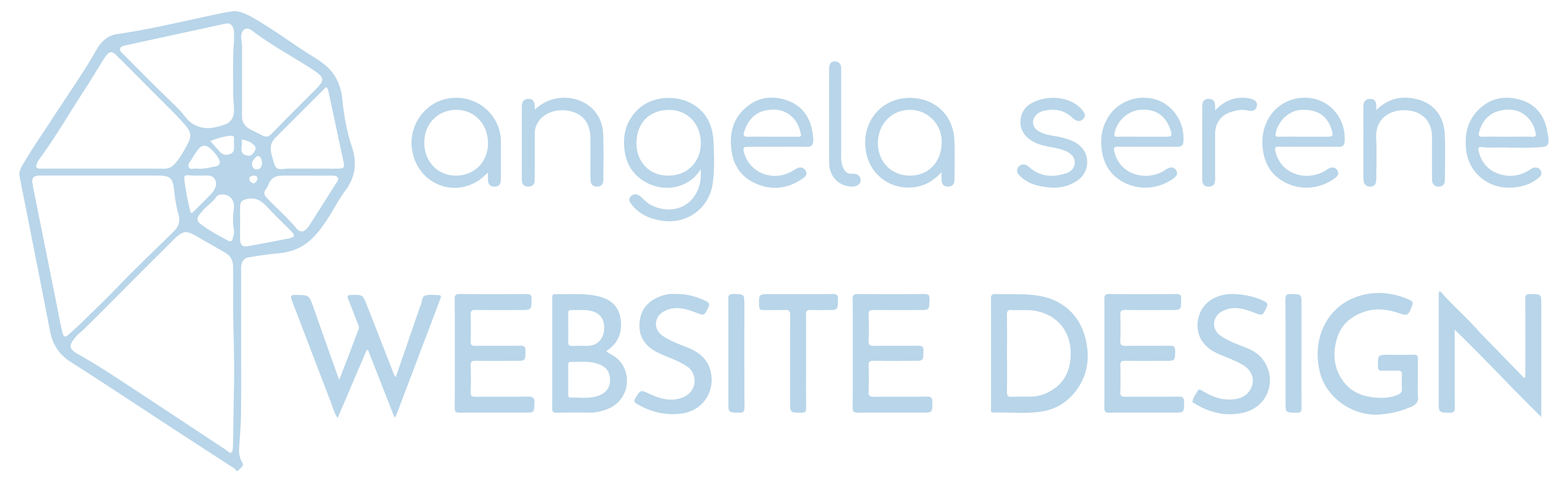 angela serene website design